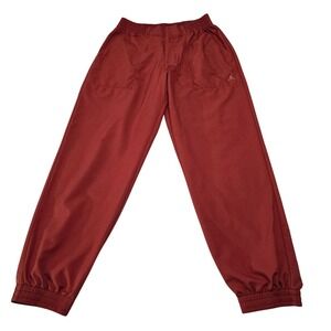 Jordan Brand Women's Jogger Pants Orange Nylon Pocket Basketball Athletic Size L